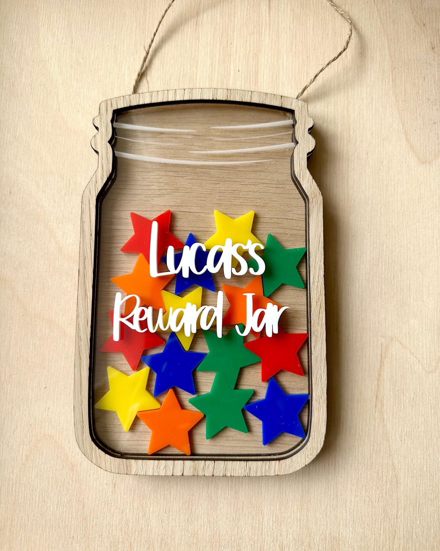 Personalised Reward Jar - Star Tokens