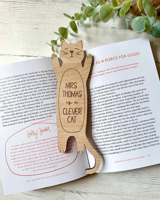 Personalised Cat Bookmark
