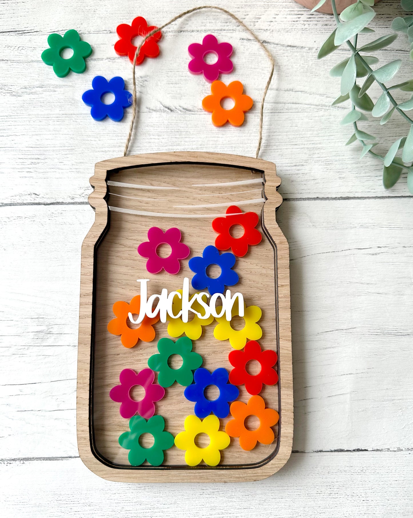 Personalised Reward Jar - Flower Tokens