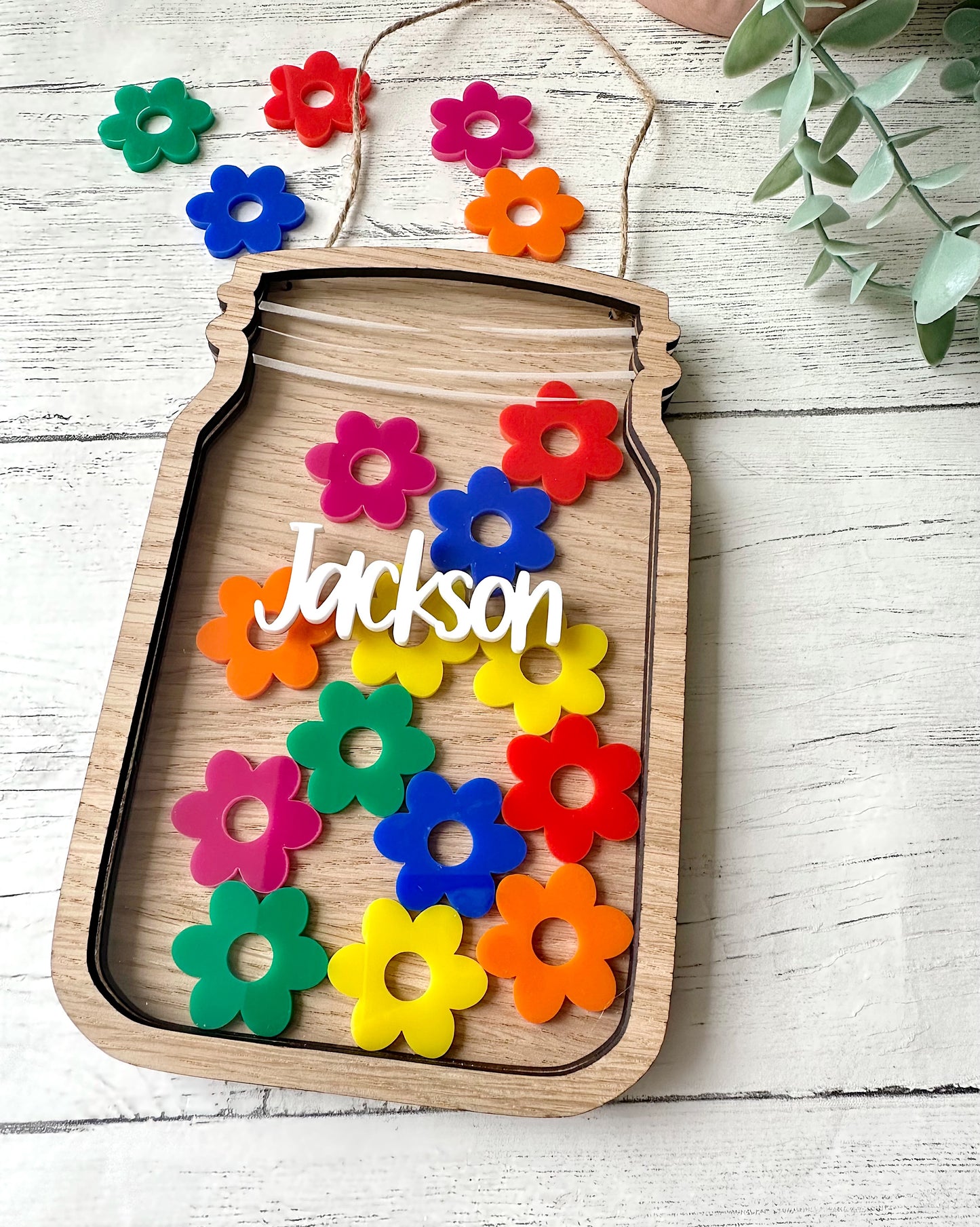 Personalised Reward Jar - Flower Tokens