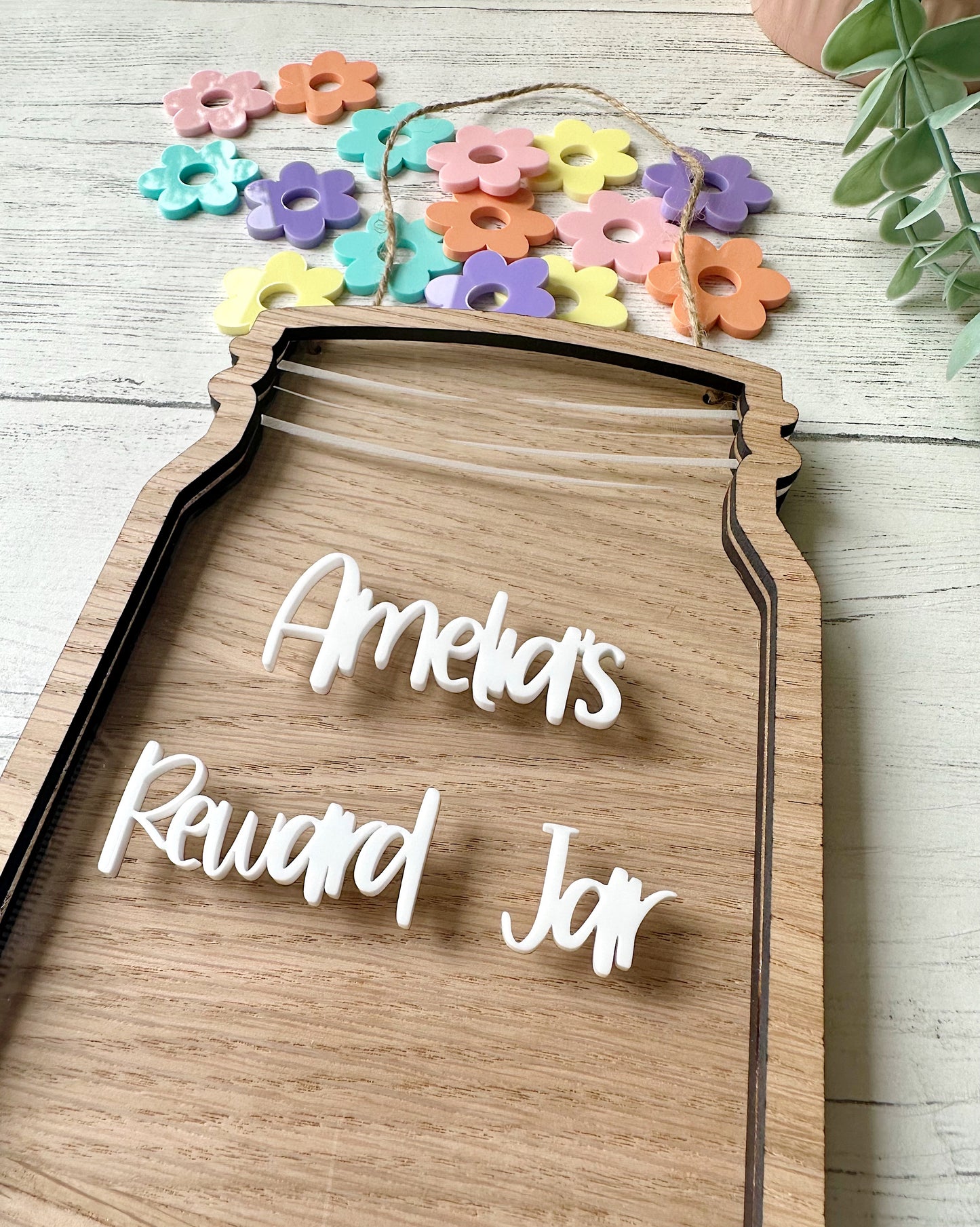 Personalised Reward Jar - Flower Tokens