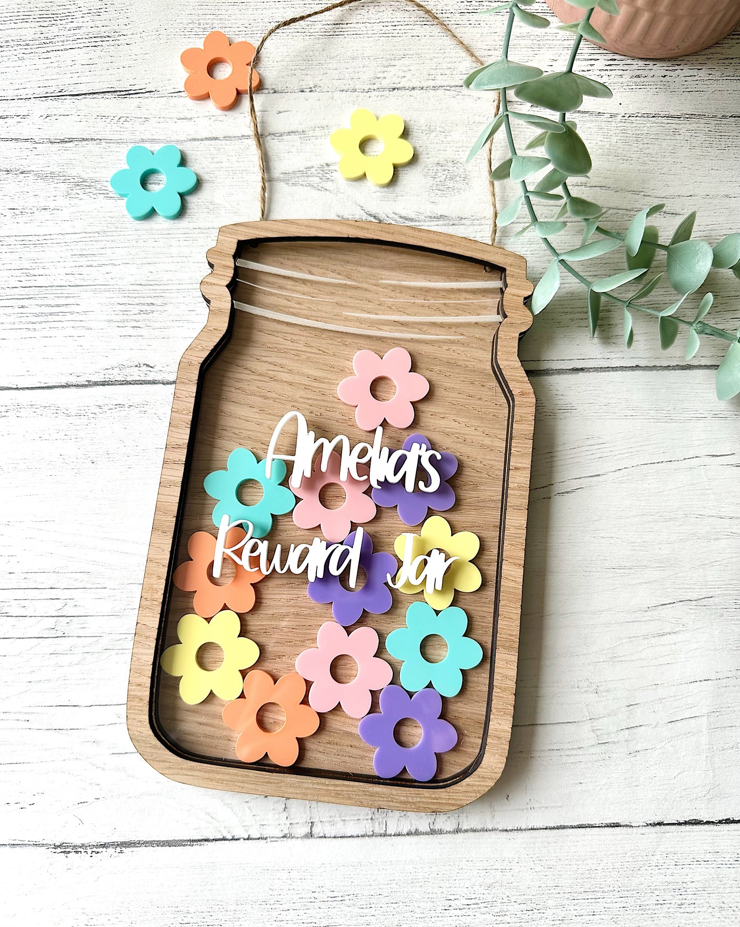 Personalised Reward Jar - Flower Tokens