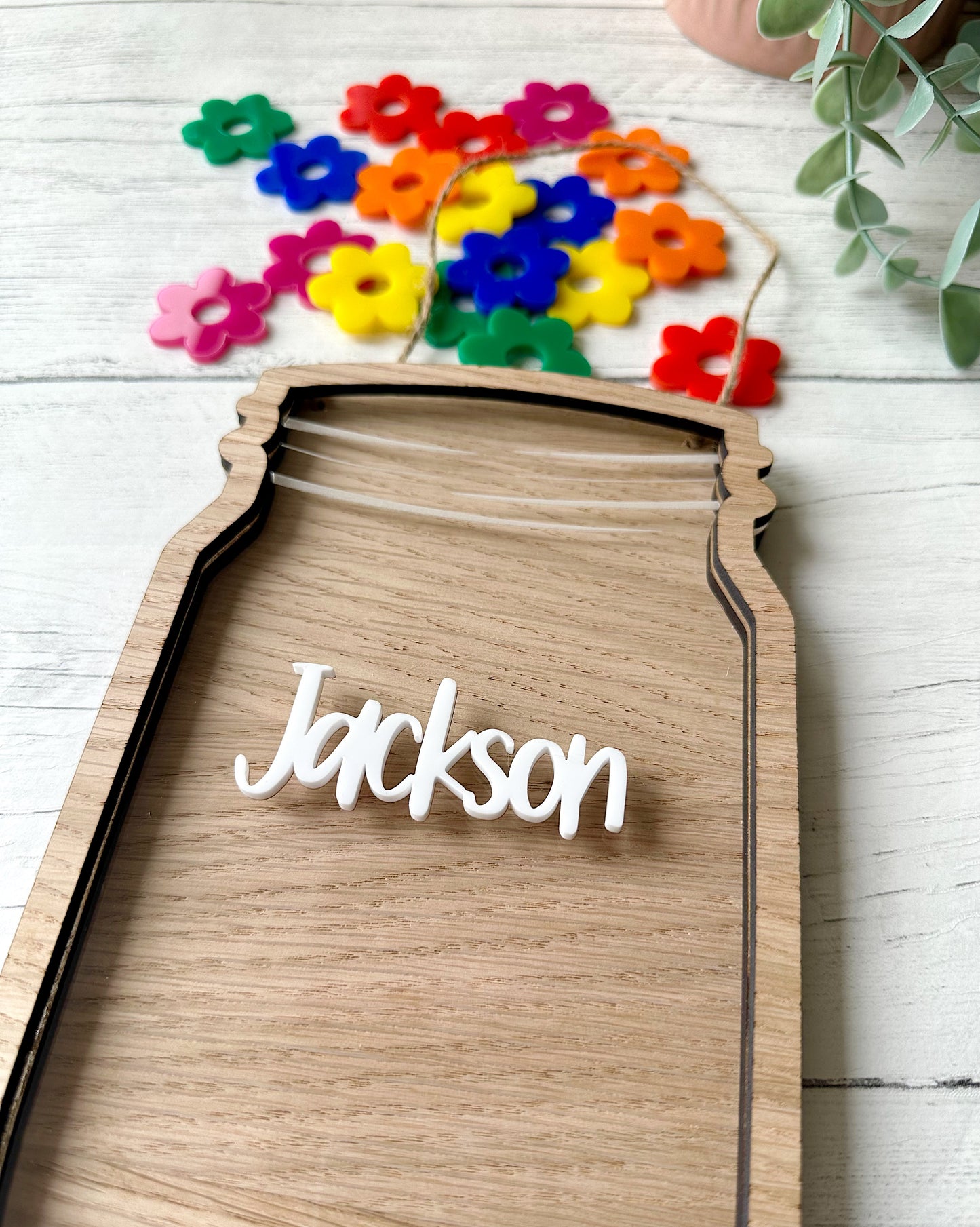 Personalised Reward Jar - Flower Tokens