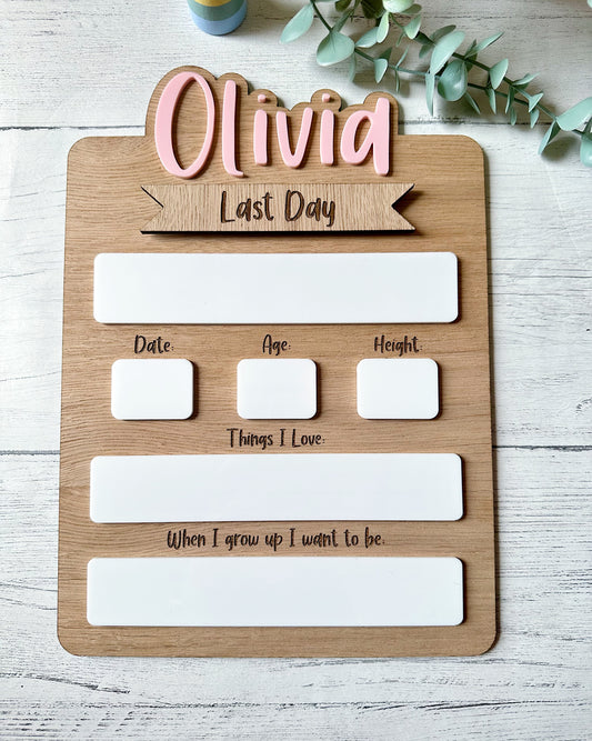 First and Last Day of School Sign