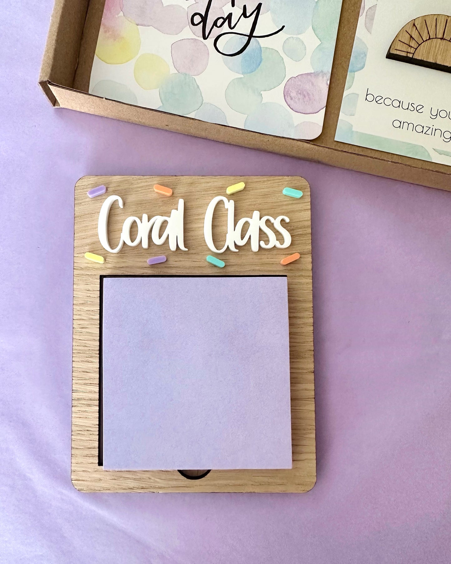 Personalised Sticky Note Holder