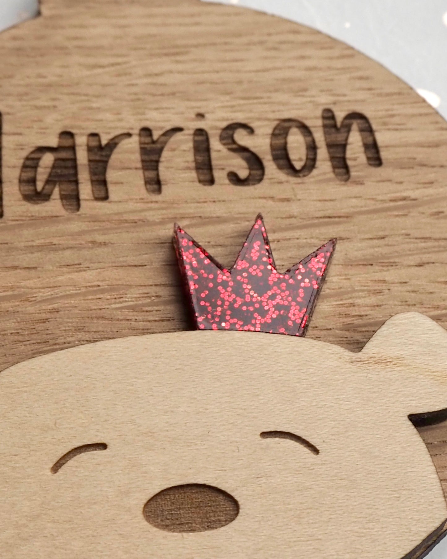 Personalised Bear Christmas Decoration