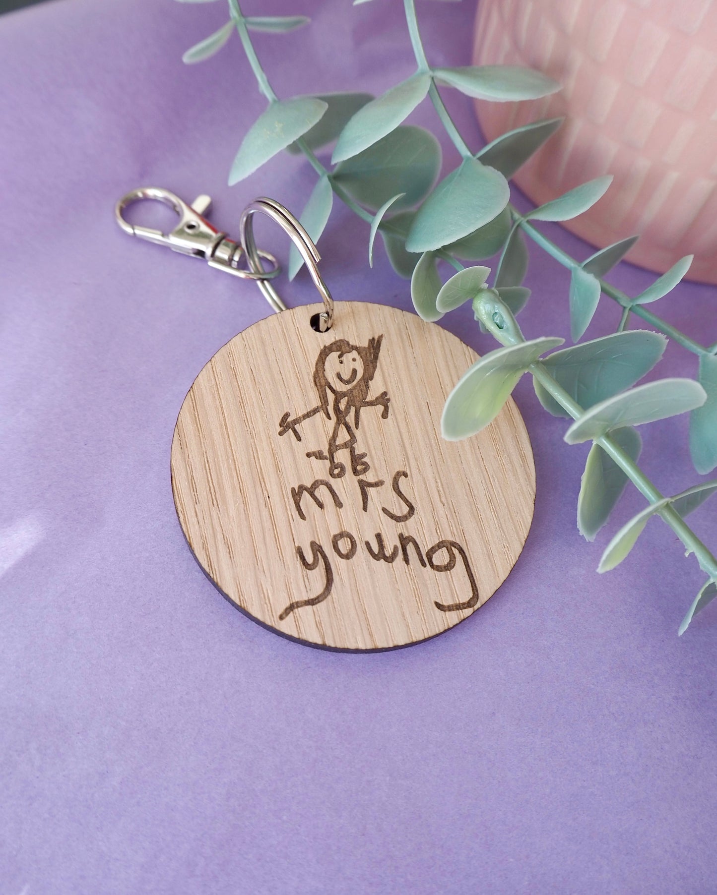 Children's Drawing Key Ring
