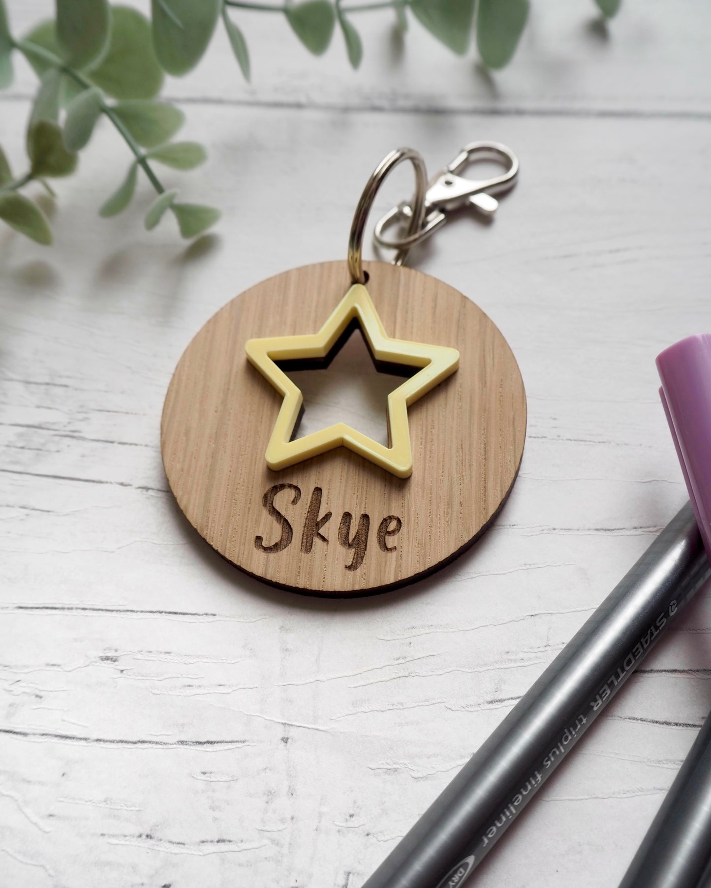 Personalised Star Key Ring