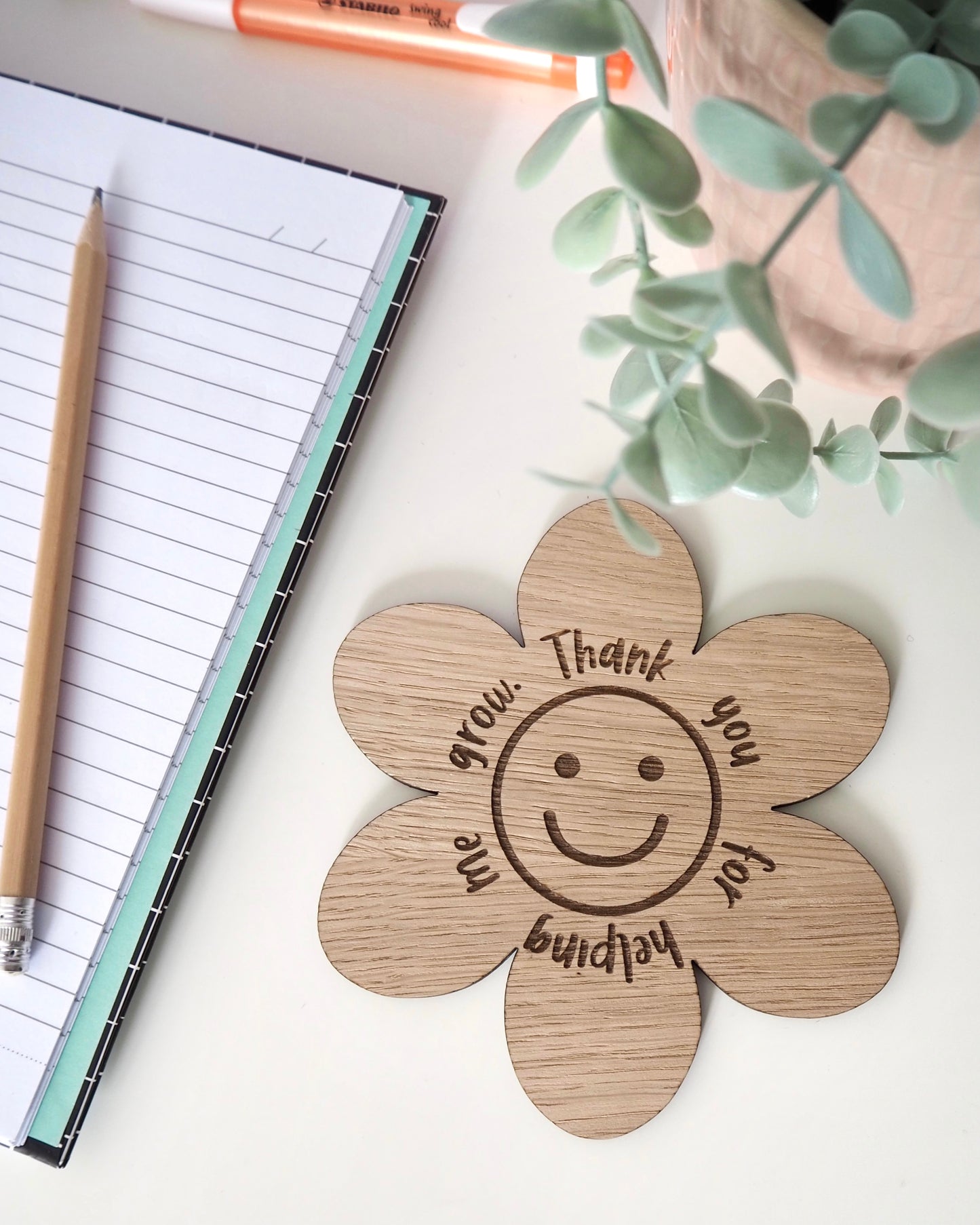 Thank You For Helping Me Grow Coaster
