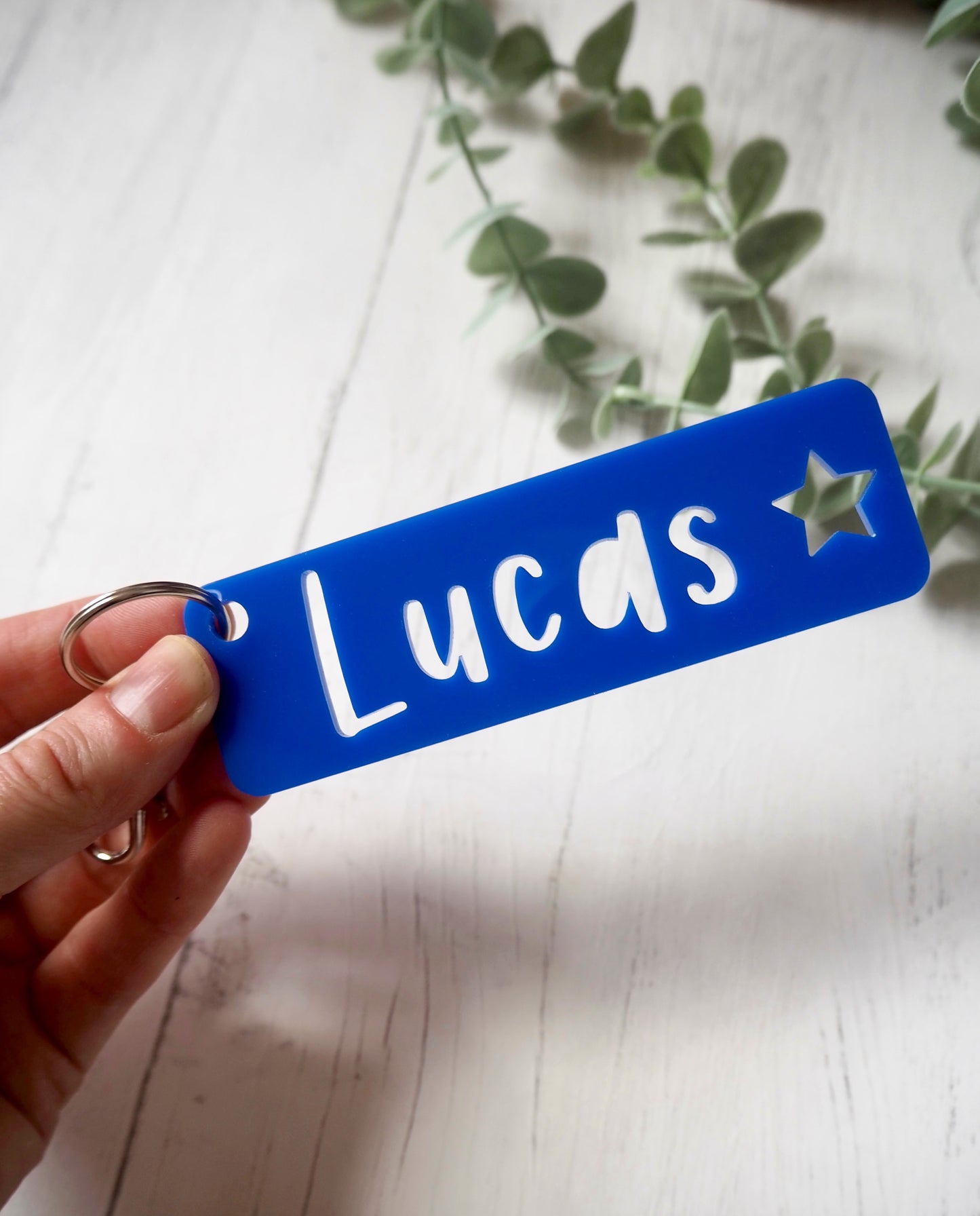 Acrylic Name Key Ring
