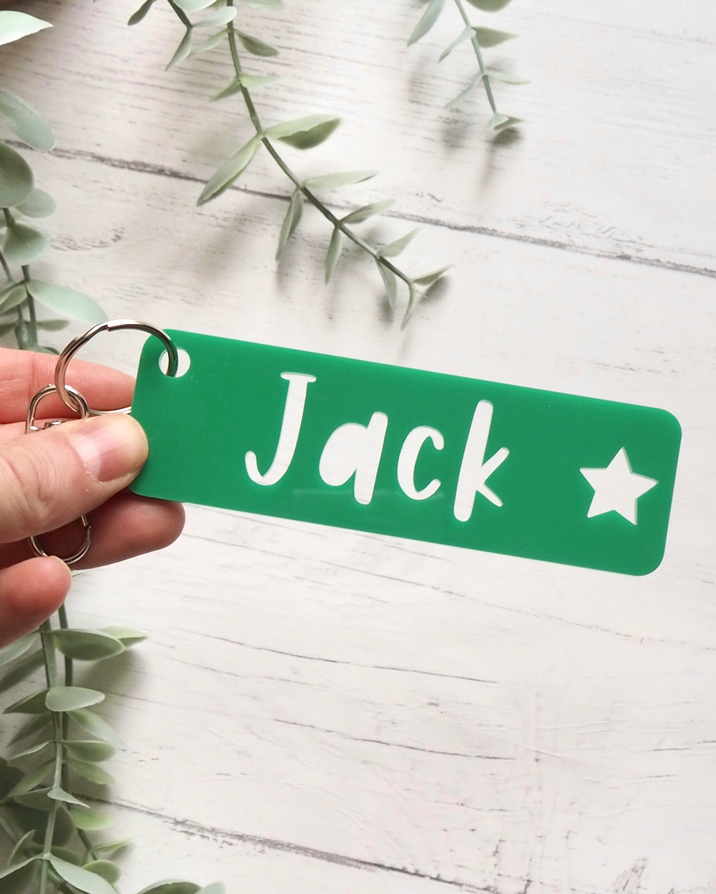 Acrylic Name Key Ring