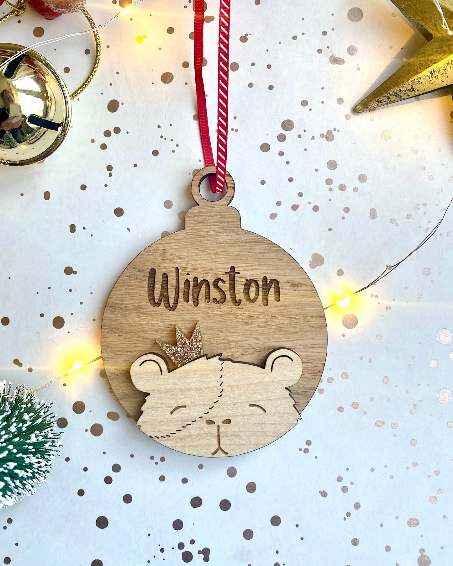 Personalised Hamster Christmas Decoration