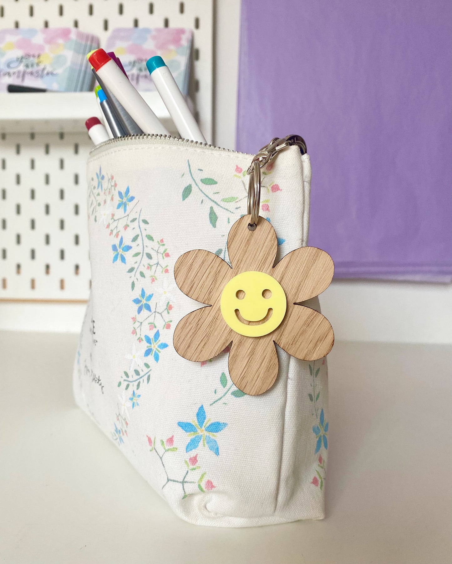 Happy Daisy Key Ring