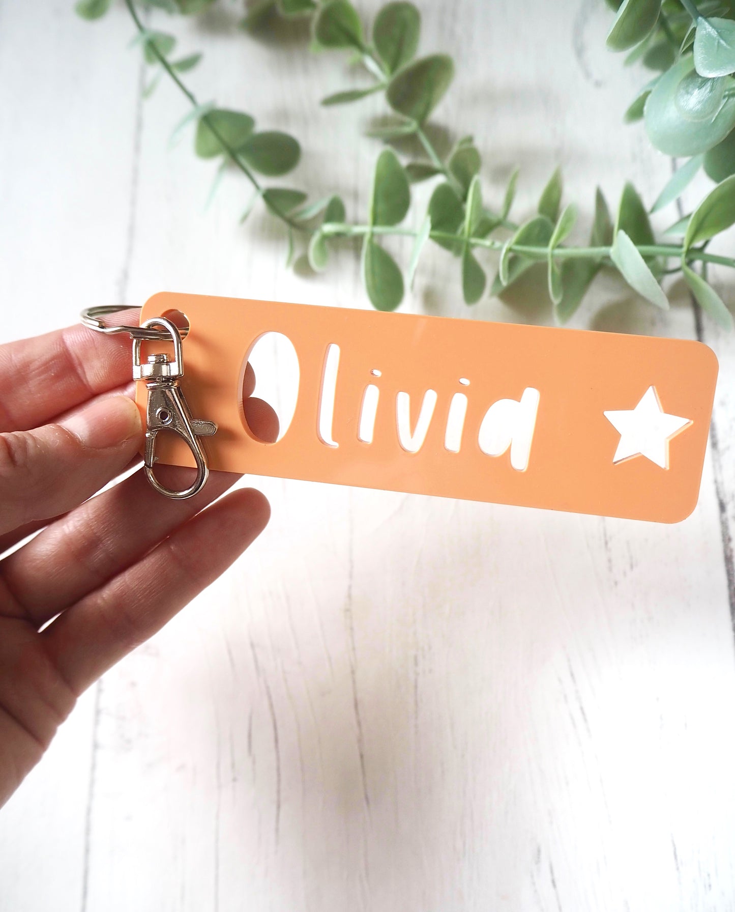 Acrylic Name Key Ring