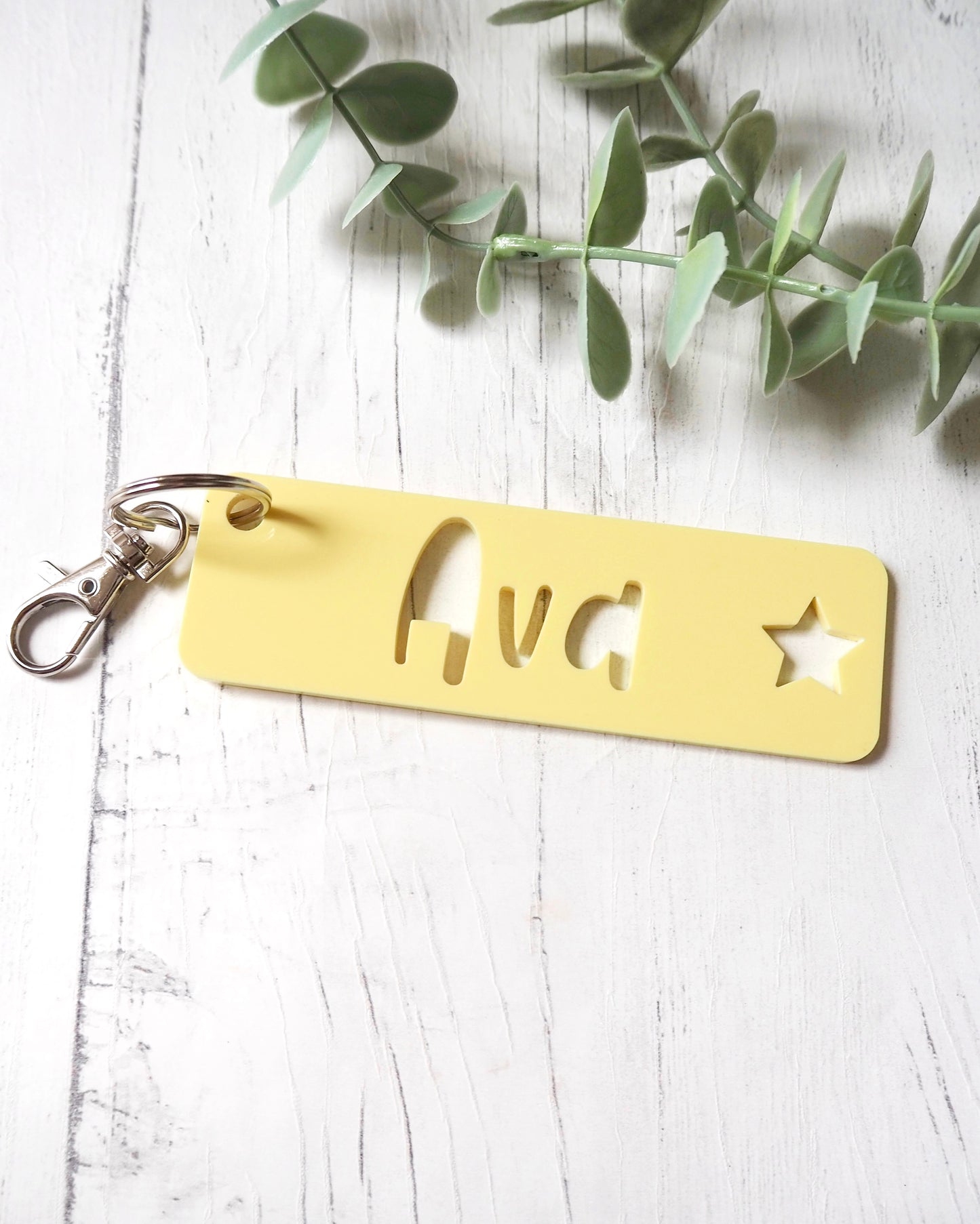 Acrylic Name Key Ring