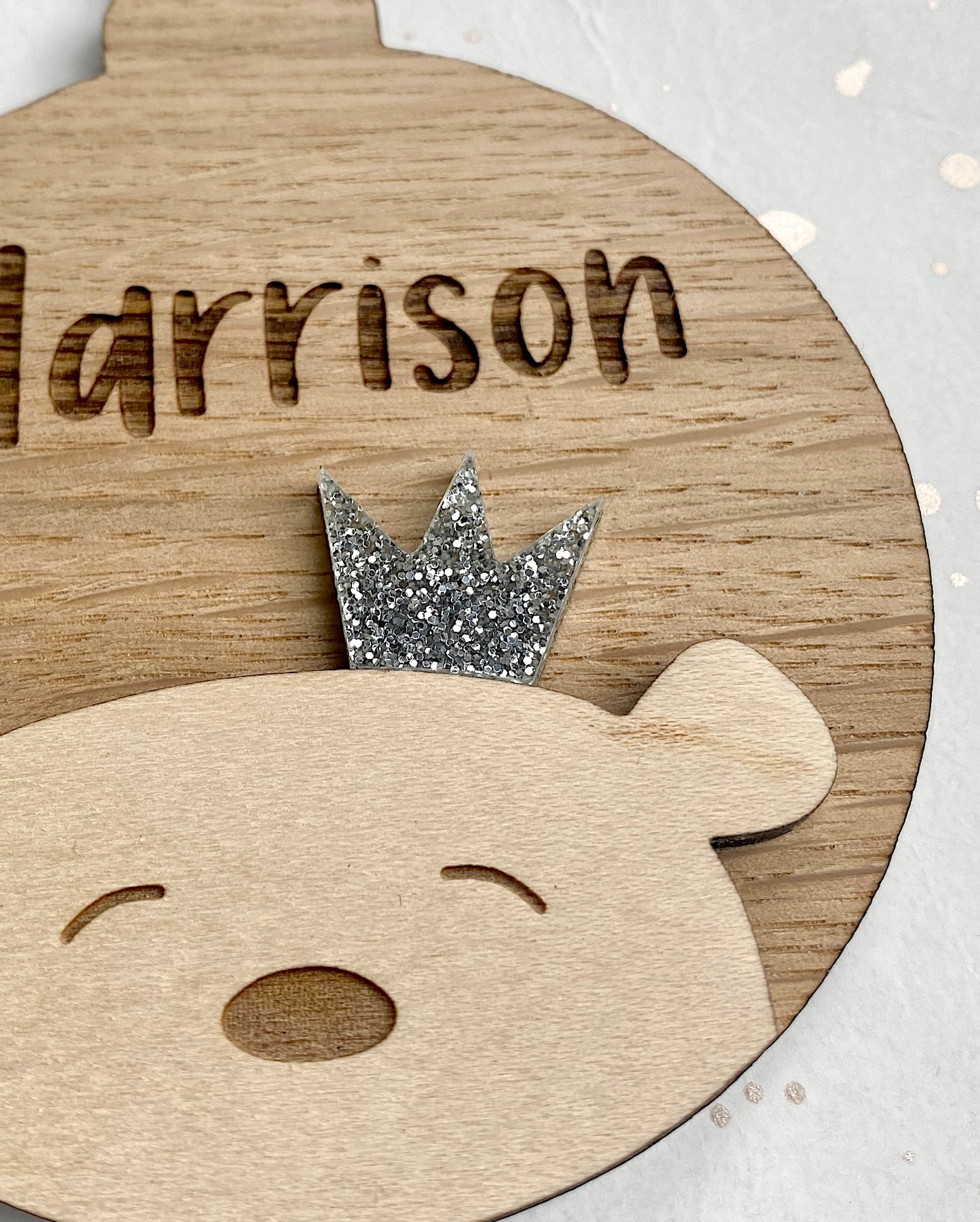 Personalised Bear Christmas Decoration