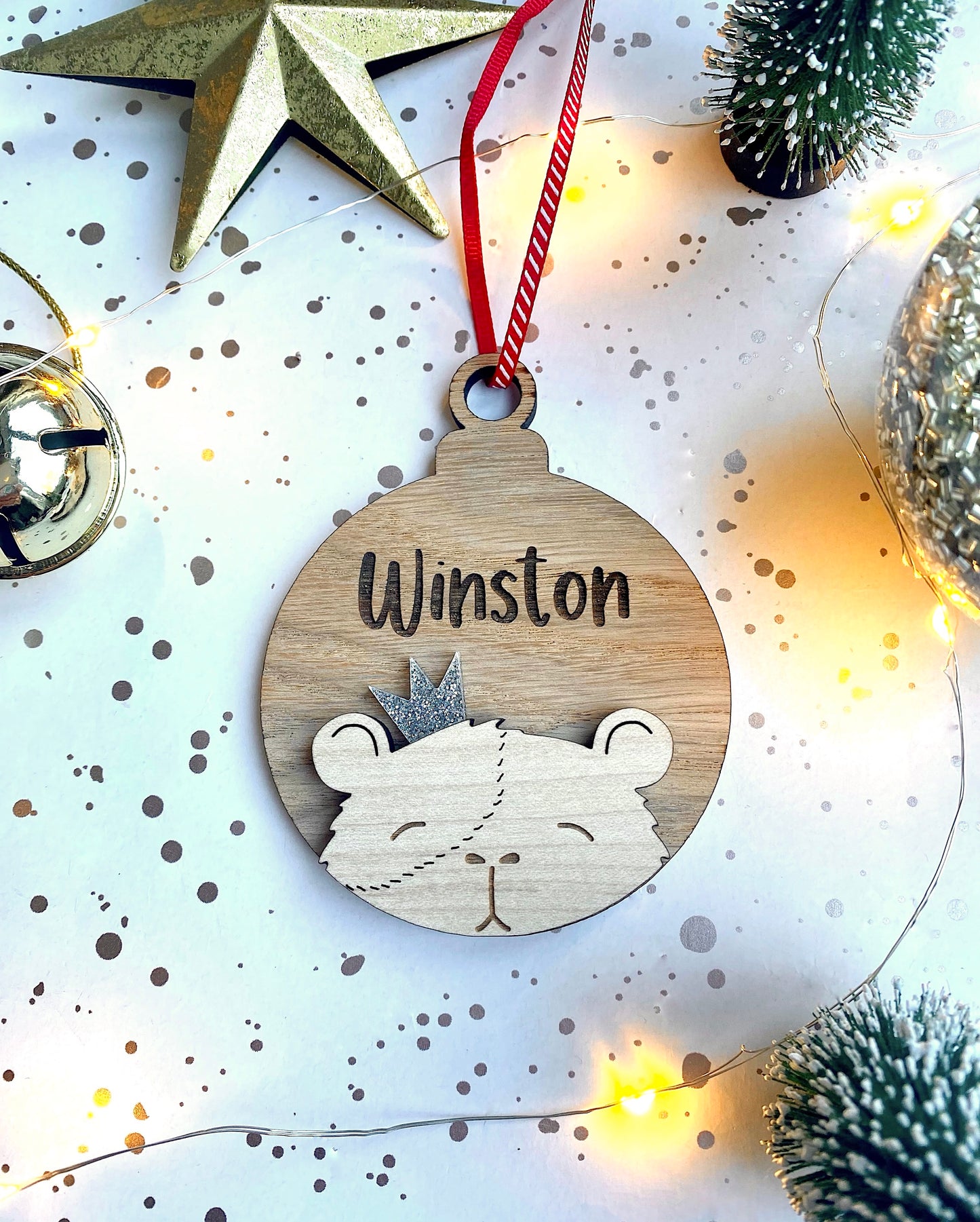 Personalised Hamster Christmas Decoration