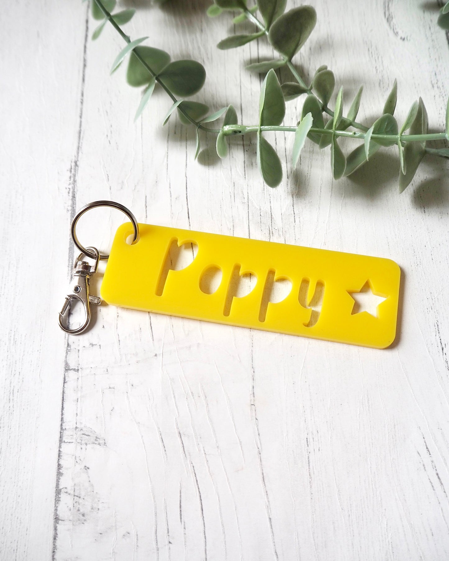 Acrylic Name Key Ring