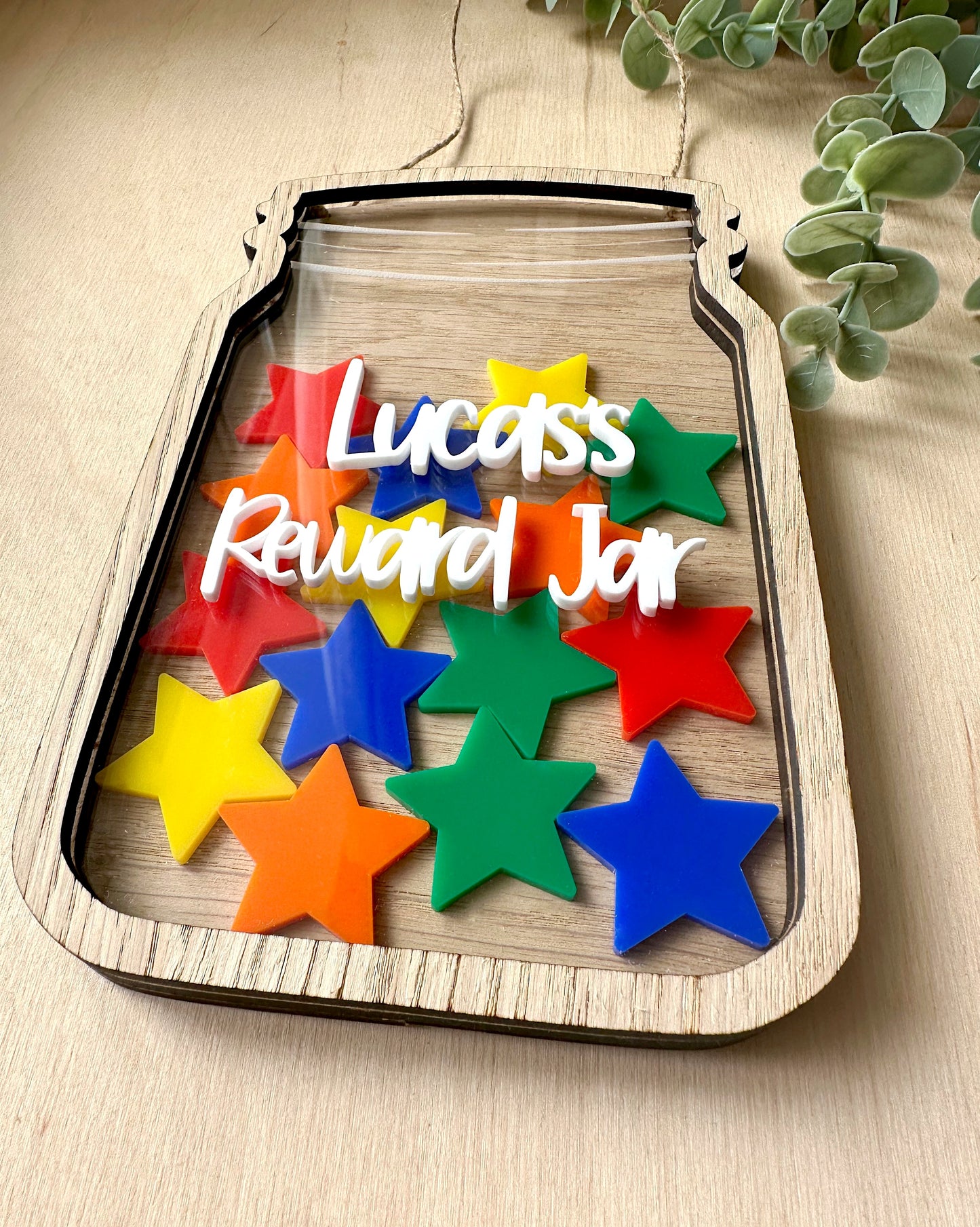 Personalised Reward Jar - Star Tokens