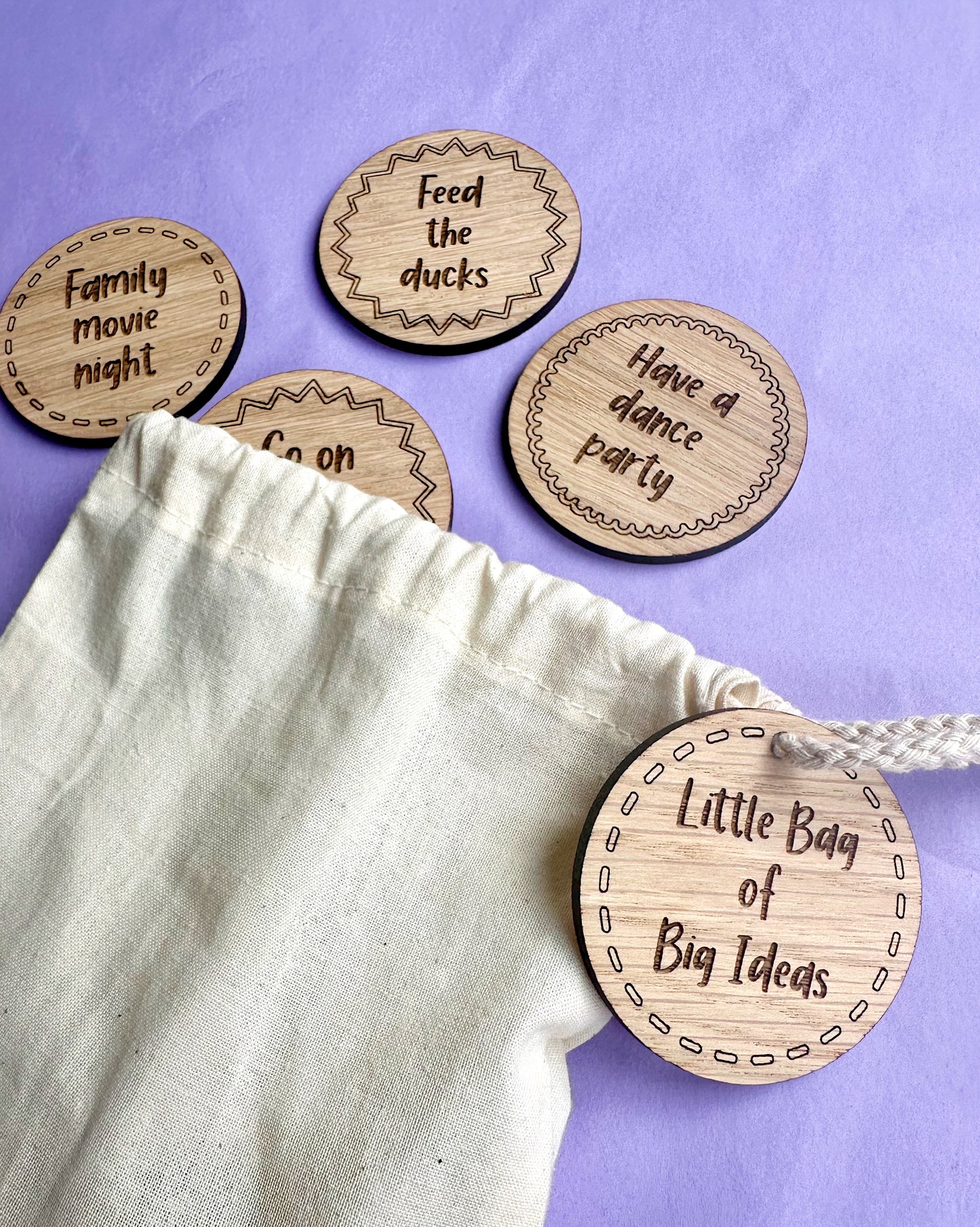 Little Bag of Big Ideas - PERSONALISED Activity Tokens