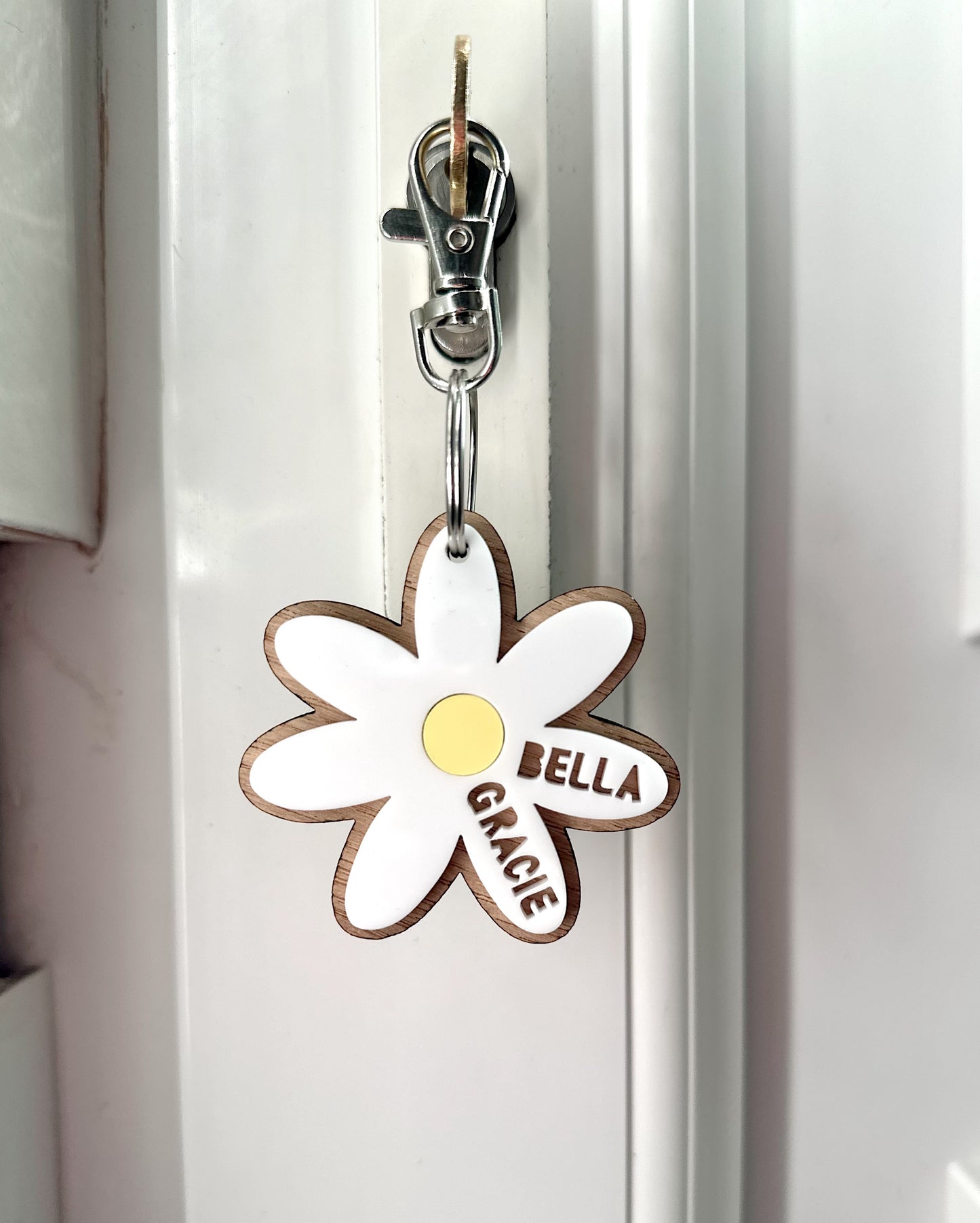 Personalised Daisy Key Ring