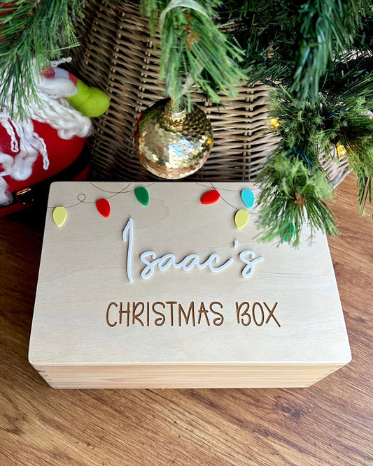 Personalised Wooden Christmas Box