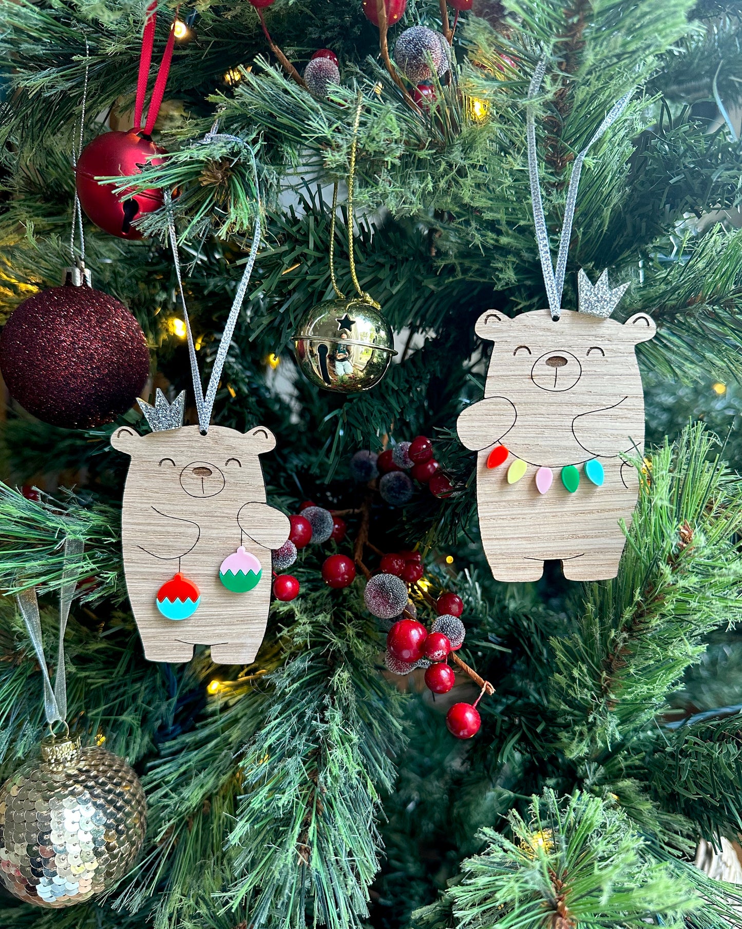 Colourful Christmas Bears