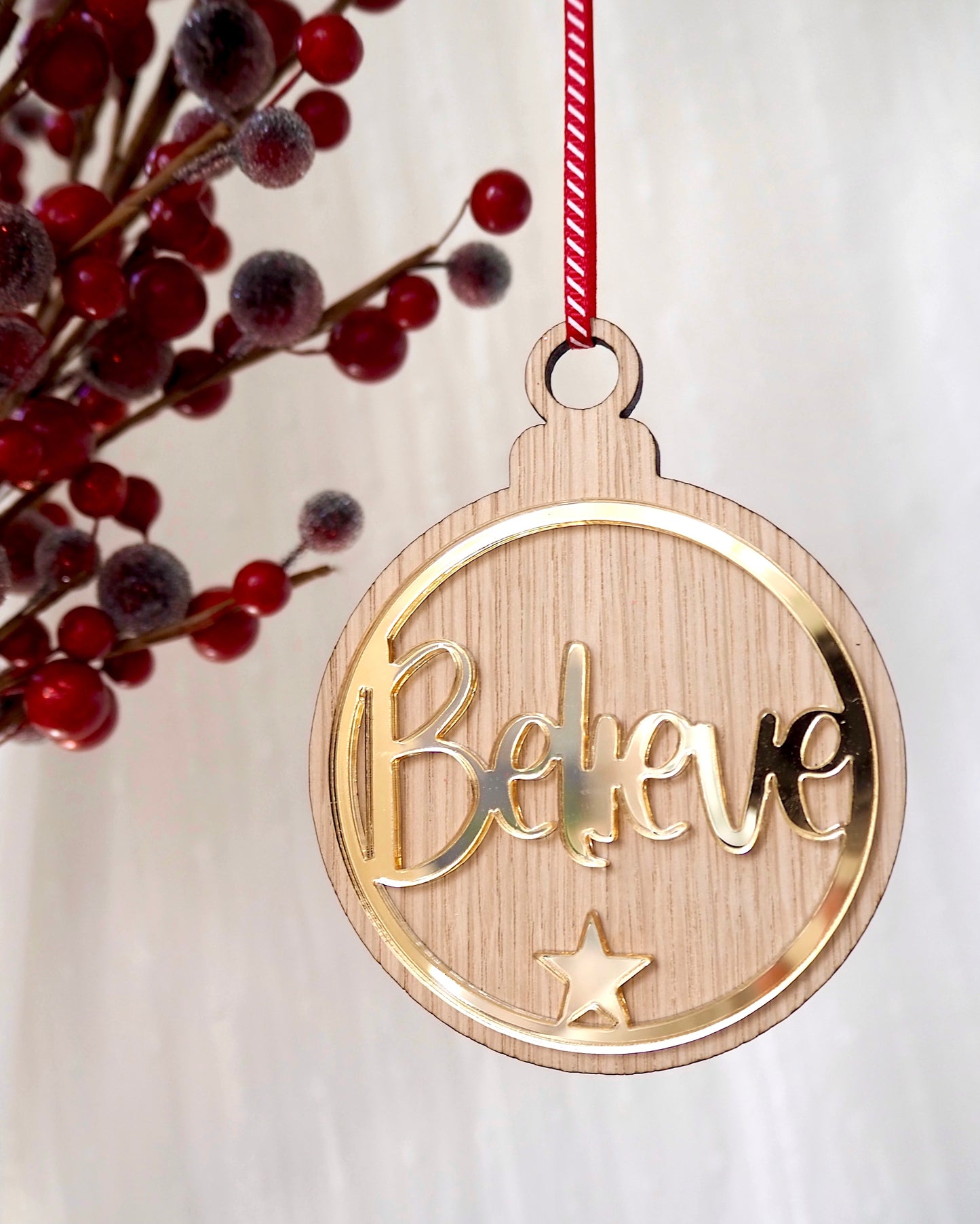 Believe Christmas Bauble