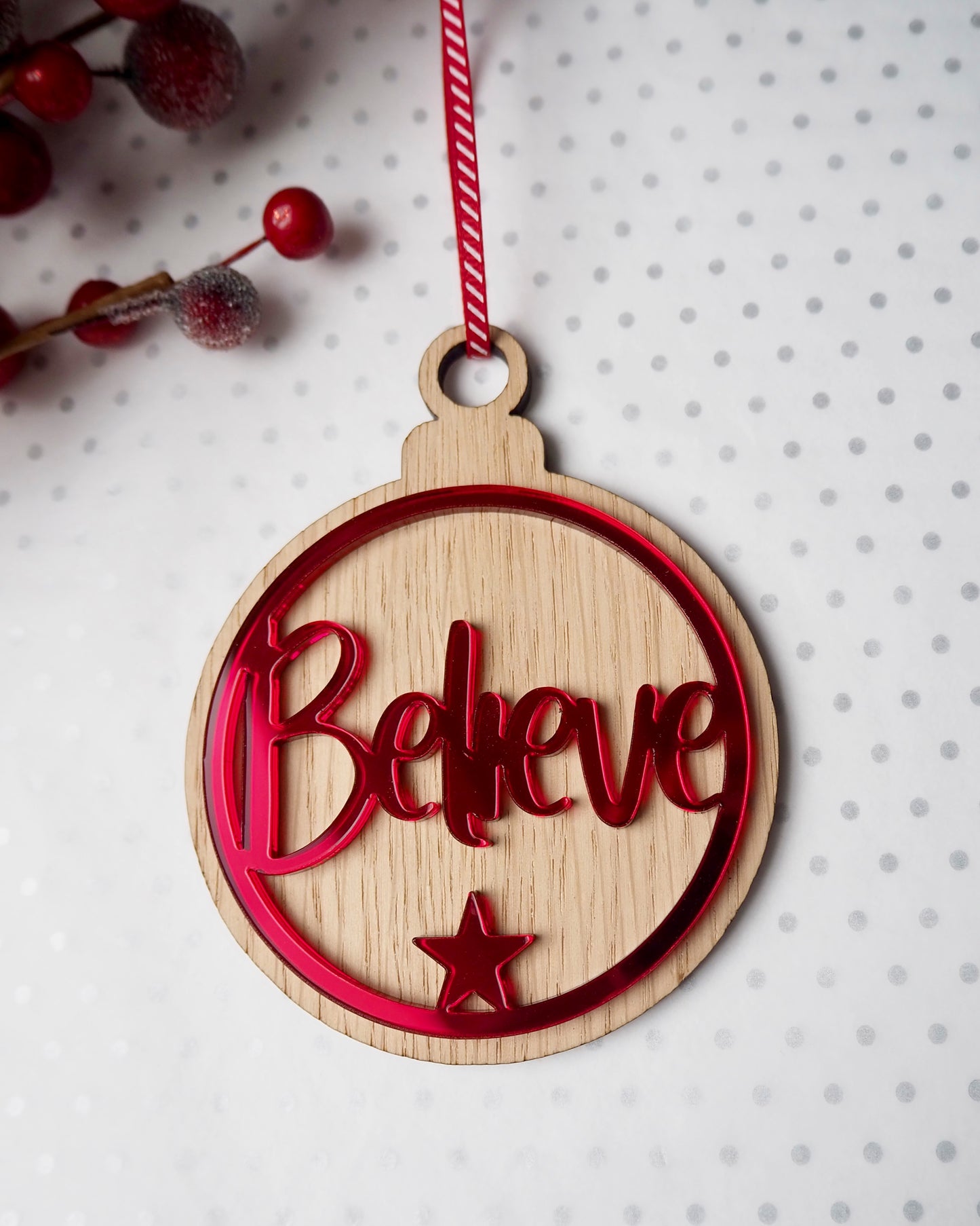 Believe Christmas Bauble