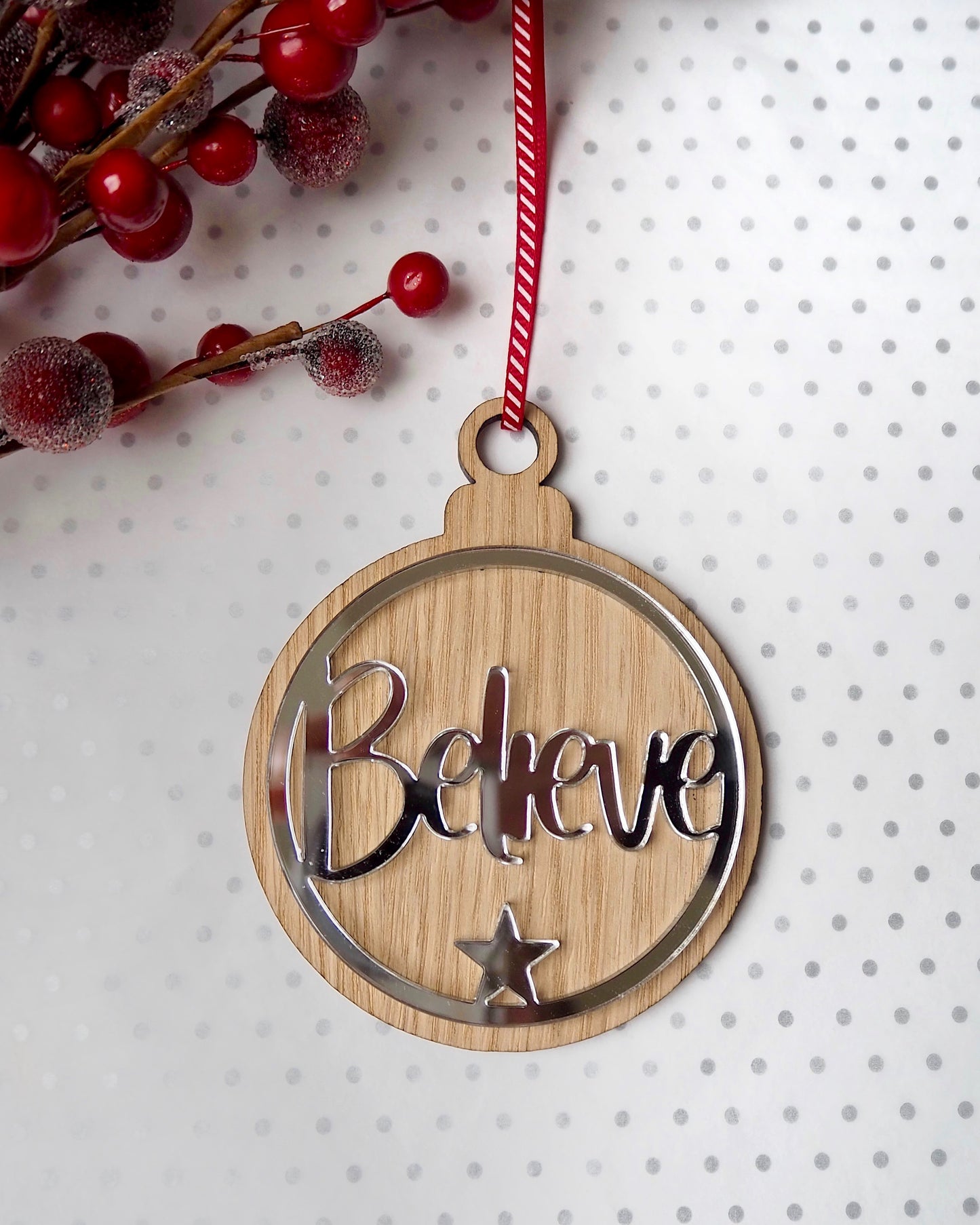 Believe Christmas Bauble