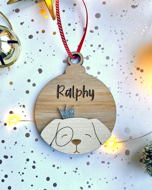 Personalised Dog Christmas Decoration