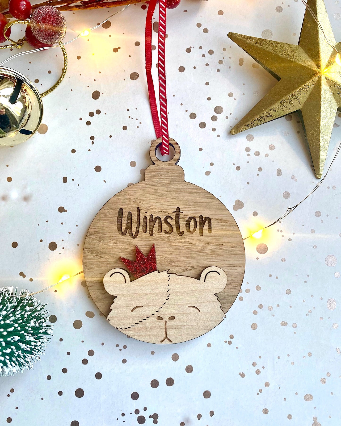 Personalised Hamster Christmas Decoration