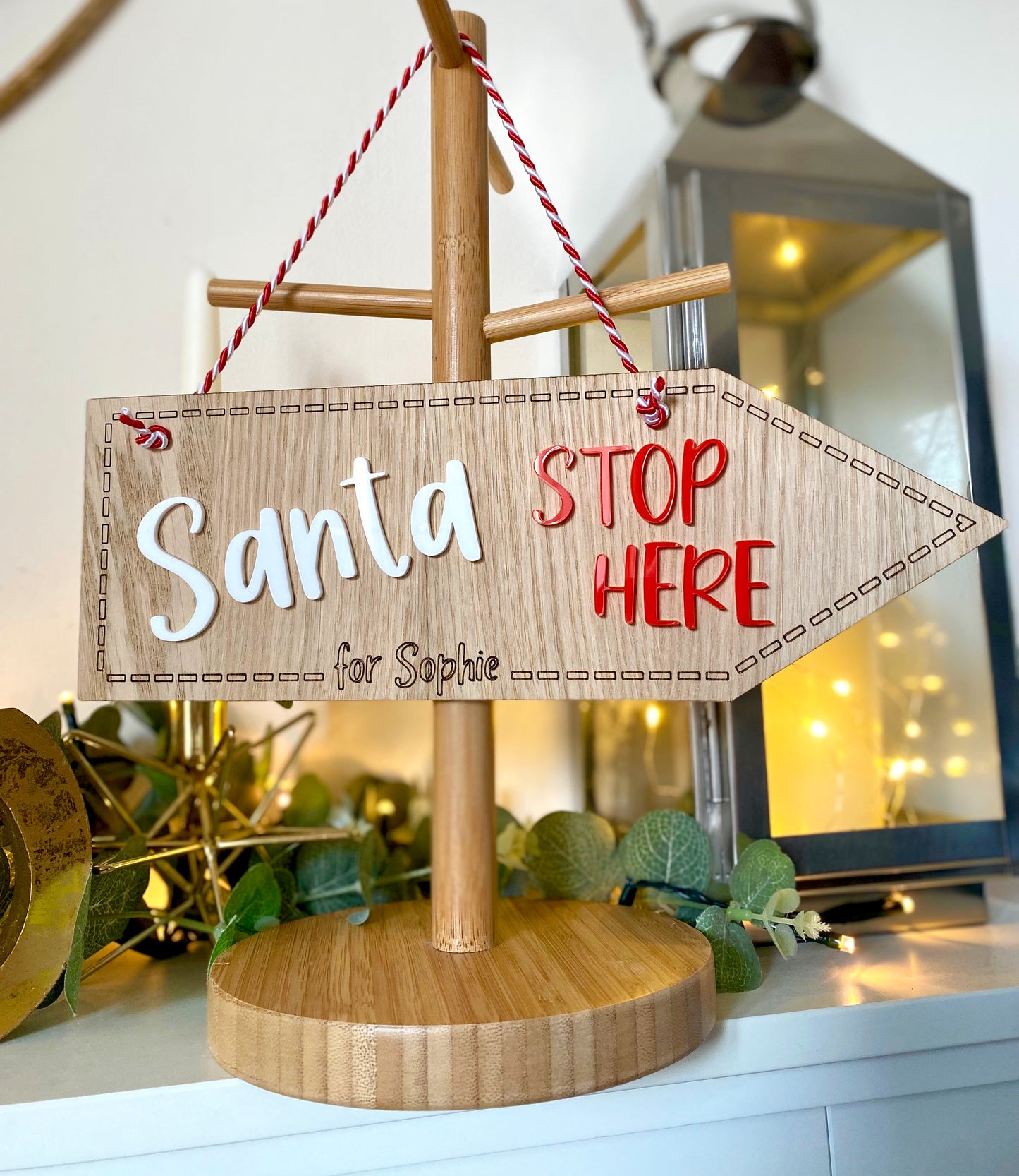 Personalised Santa Stop Here Sign