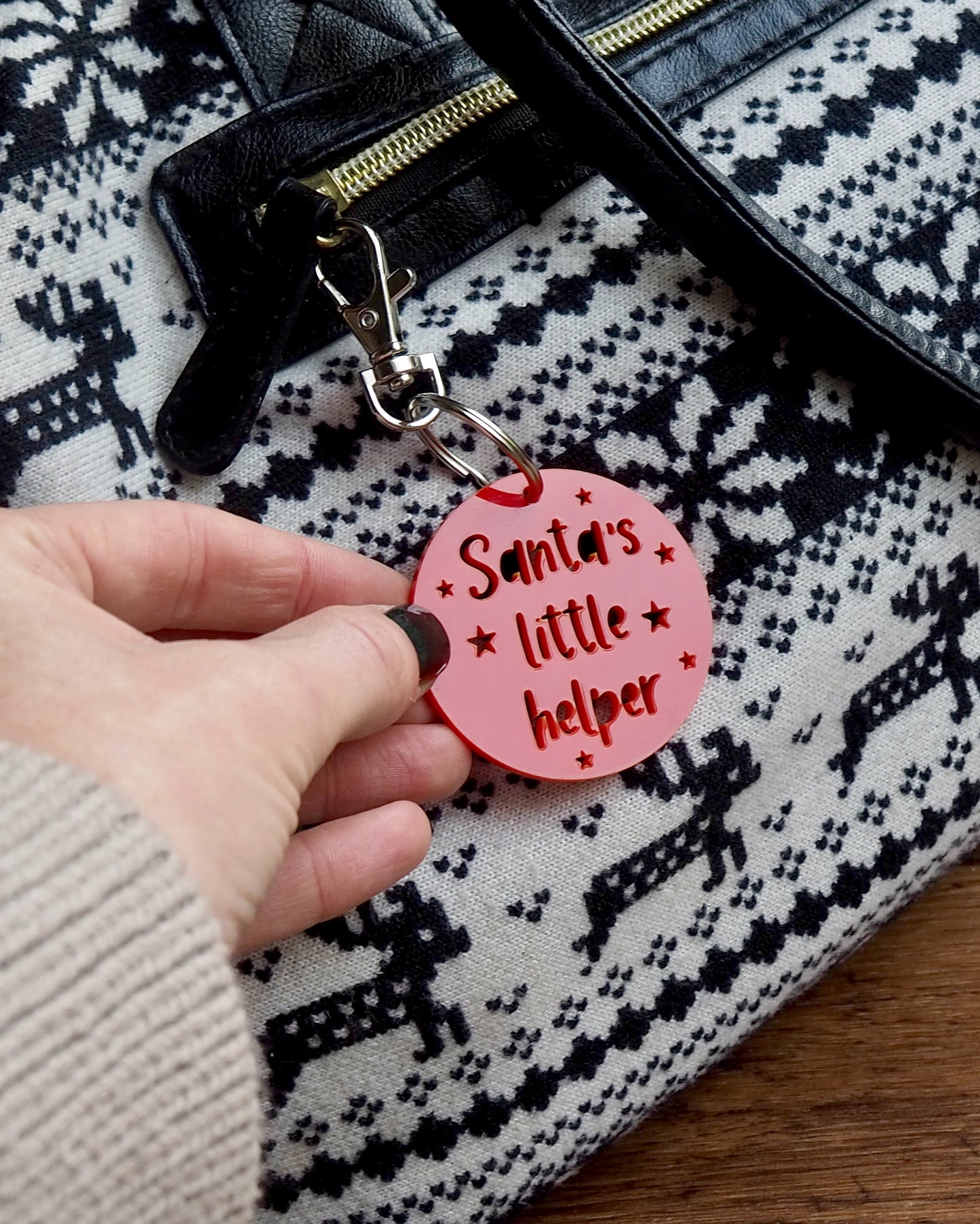 Santa's Little Helper Key Ring