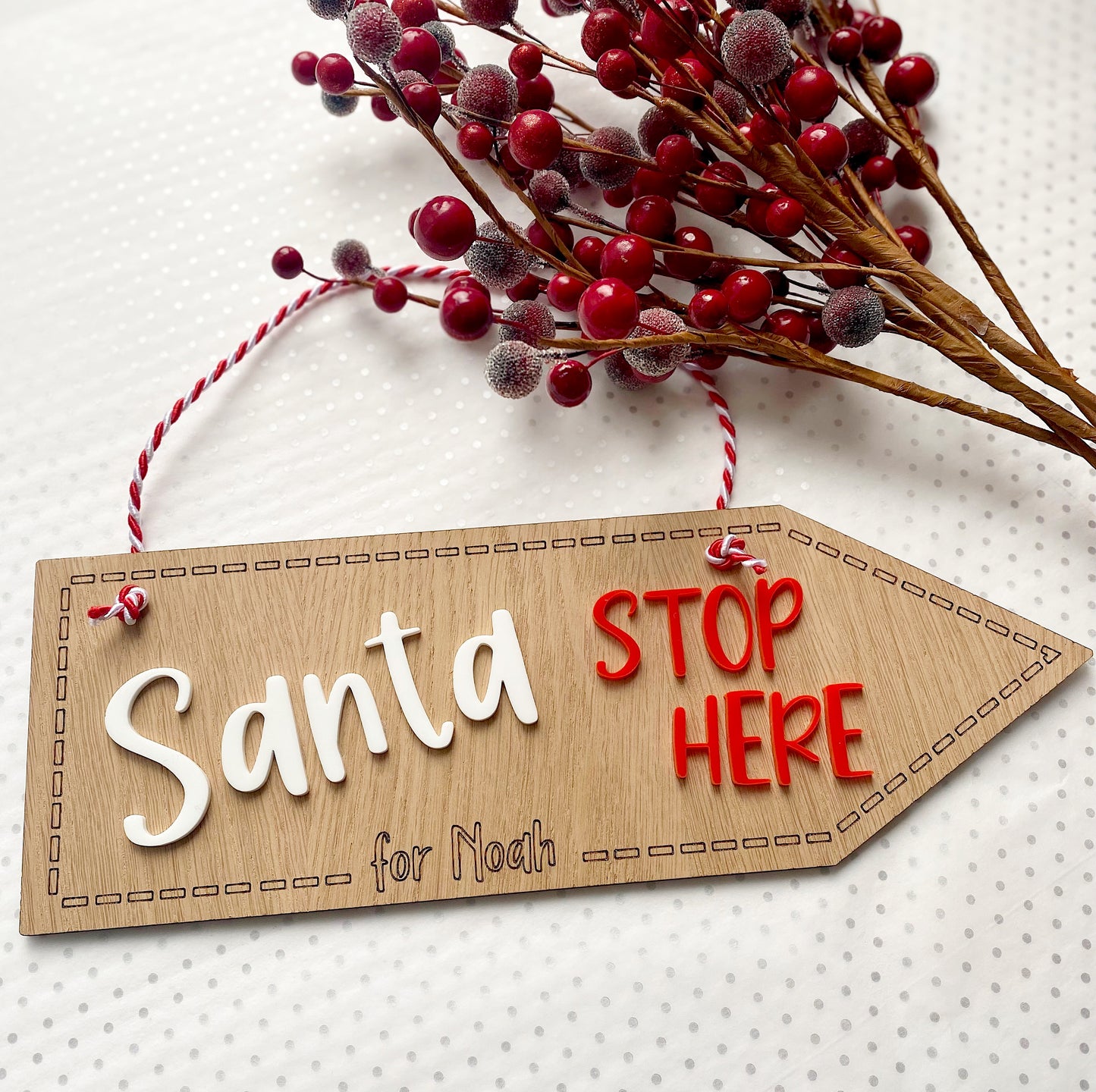 Personalised Santa Stop Here Sign